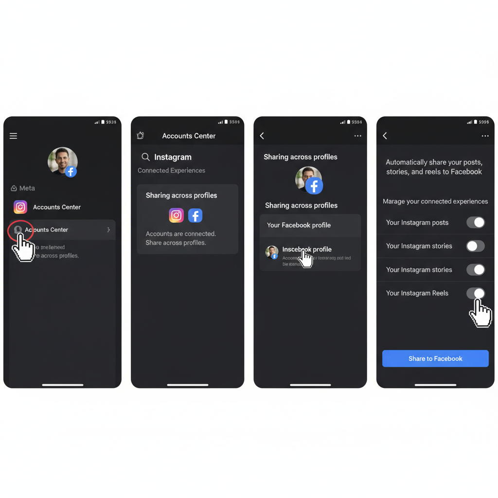 Step-by-Step: Linking Instagram to Facebook on Mobile — how to post on facebook from instagram
