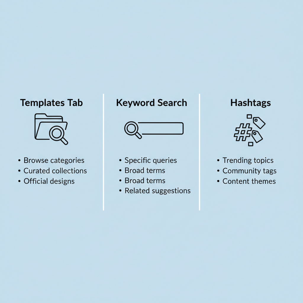 Explore Templates via the Story Camera — how to search for templates on instagram story
